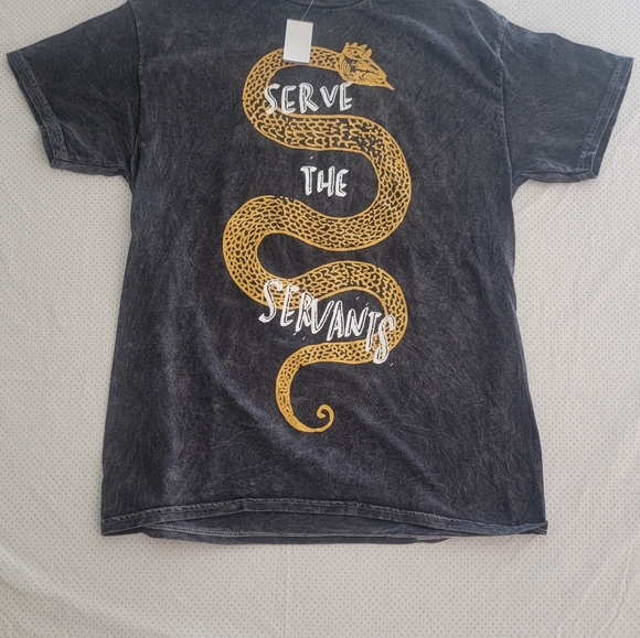 Nirvana T Shirt Serpent Snake Serve The Servants Band Logo Ufficiale Uomo Bianca Size S